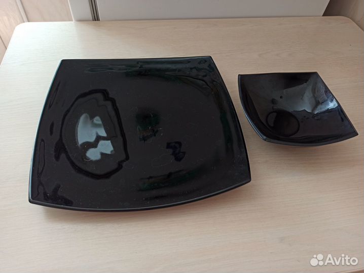 Стеклянные тарелки СССР