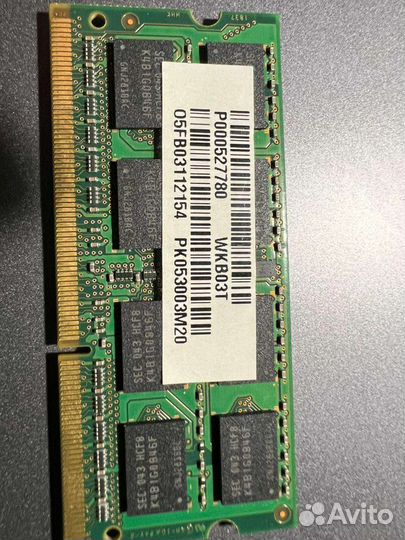 Оперативная память 2 плашки ddr3 sodimm