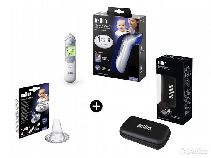 Braun ThermoScan 7 IRT 6520 + 40 колпачков + кейс