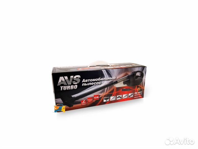 Пылесос автомобильный AVS PA-1011 (4 насадки) (1шт