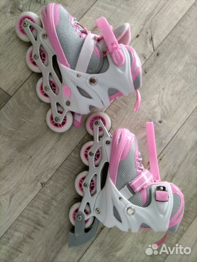 Роликовые коньки детские раздвижные с защитой