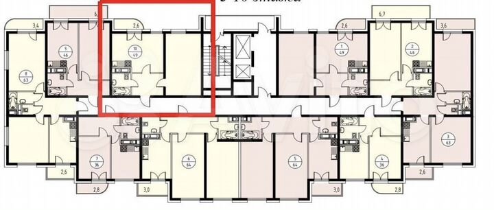 3-к. квартира, 60 м², 9/18 эт.