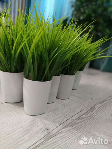 Искусственная трава в кашпо