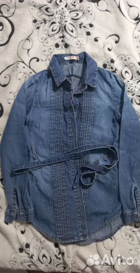 Джинсовая рубашка для девочки