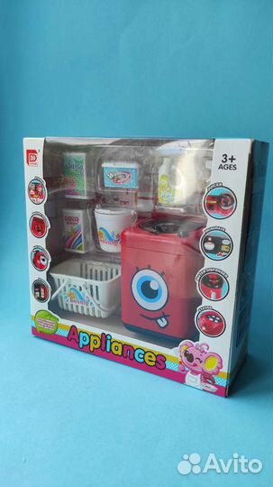 Игрушка кукольная стиральная машина. Игровой набор