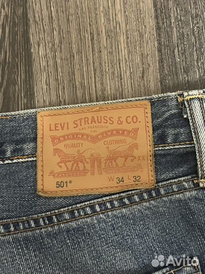 Мужские джинсы levis 501 w34 l32