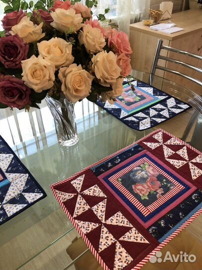 Салфетки под приборы пэчворк