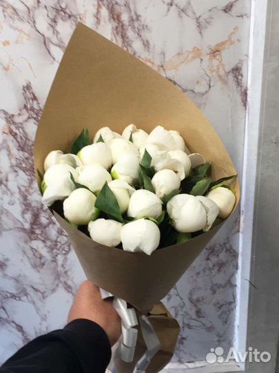 Пионы белые с доставкой Под заказ