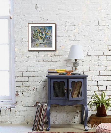 Картина маслом полевые цветы