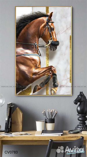 Картина лошадь акрил холст