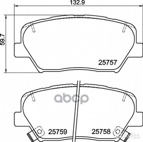 Колодки тормозные дисковые перед NP6068 NIS