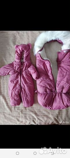 Зимний конверт в коляску на овчине