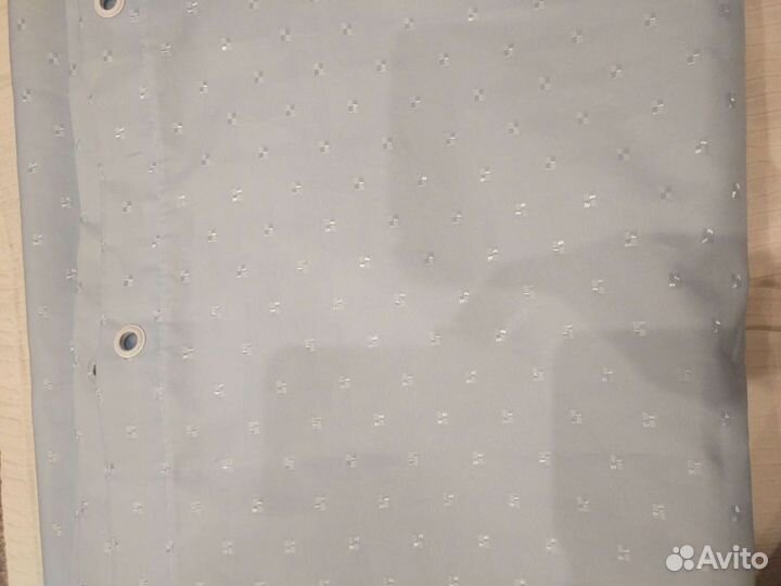 Штора для ванной голубая