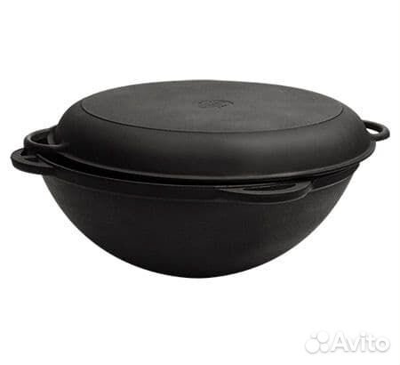 Казан чугунный крышка сковорода Ситон 6-8-12-17 л