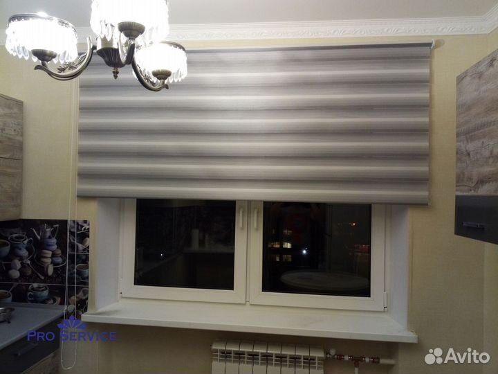 Рулонные шторы зебра