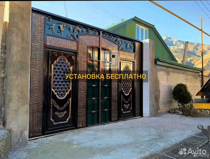 Ворота в Кайтагском р-не хай-тэк на заказ