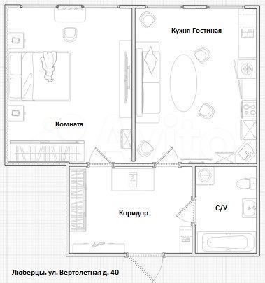 2-к. квартира, 38,2 м², 2/17 эт.
