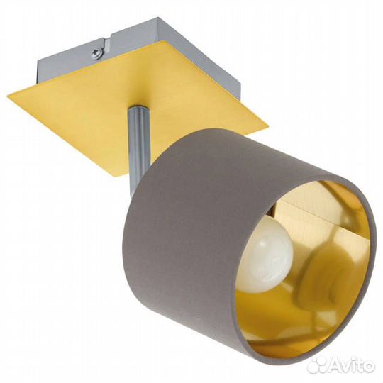 Спот eglo Valbiano 1х10Вт E14 cталь текстиль серый