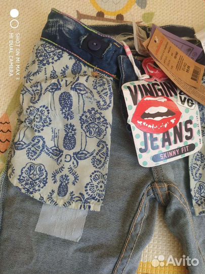 Джинсы для девочки со стразами vingino 10 лет/140
