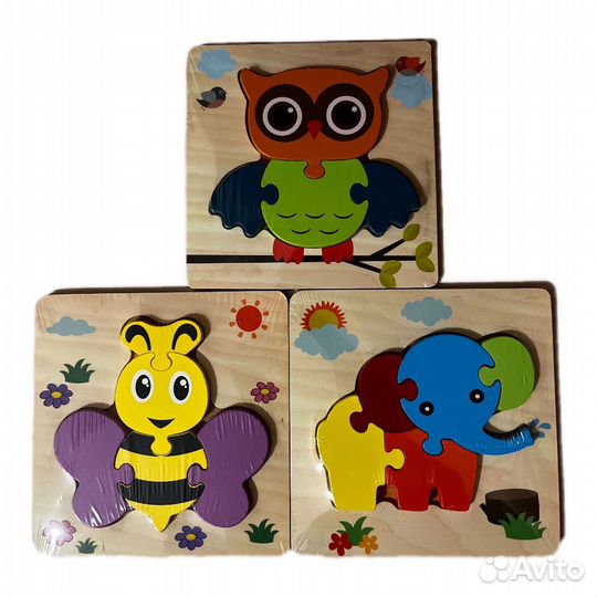 Деревянные пазлы фигурные