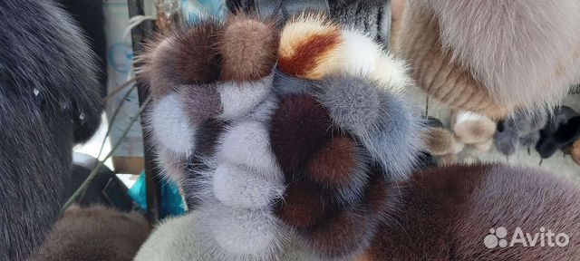 Резинка для волос из меха норки