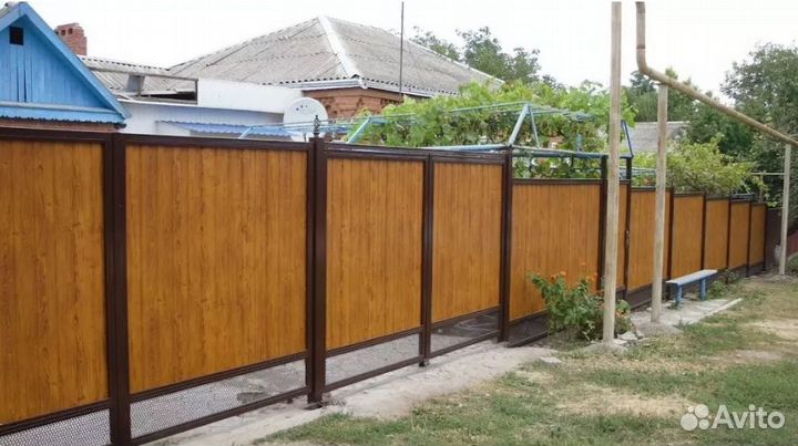 Забор металлический работа по договору под ключ