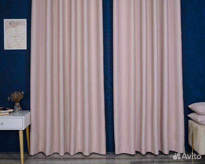 Комплект штор блэкаут Амадео Светло-розовый
