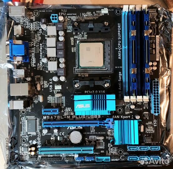 Socket AM3 + CPU AMD FX8320E + 16GB DDR3