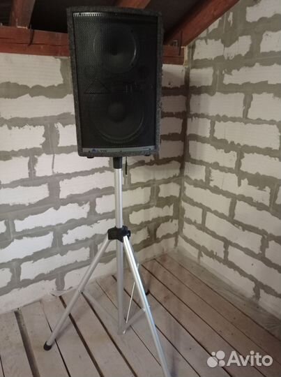 Акустические колонки + усилитель + микшер