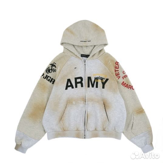 Зип Худи grailz project army zip hoodie