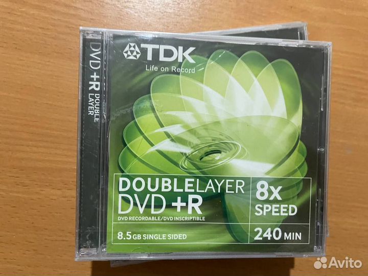 Двухслойные диски TDK DVD+R 8.5GB 8x CB/10