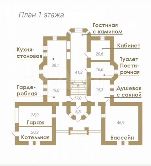 Дом 760,6 м² на участке 16 сот.