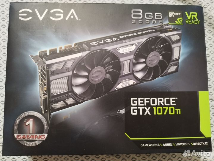 Видеокарта evga GeForce GTX 1070ti SC gaming