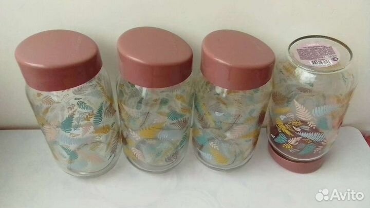 Банки 4шт для сыпучих продуктов