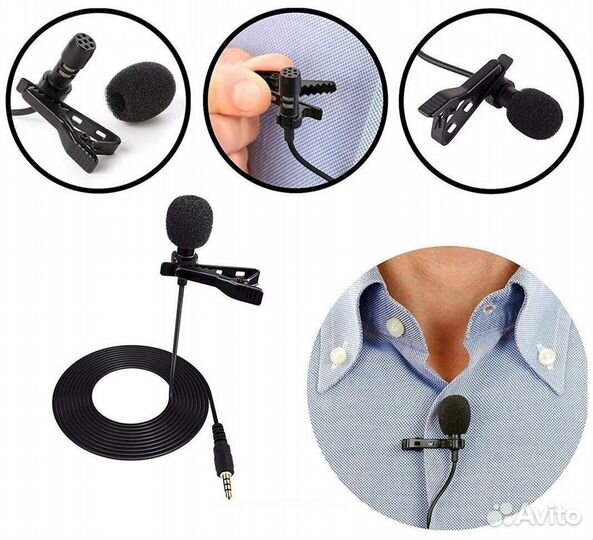 Петличный мини микрофон / jack 3.5mm или Type-C