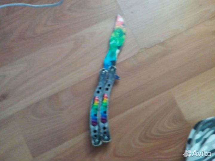 Нож бабочка из кс го деревянный