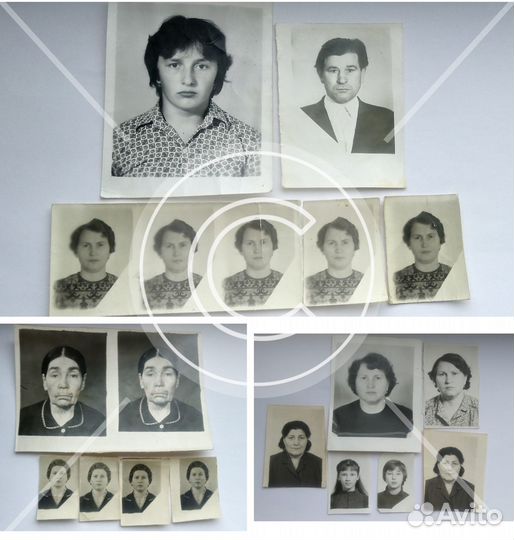 Фото на документы девочки,женщины,муж 1960е-1980е