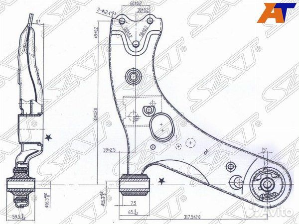 Рычаг подвески lexus, toyota