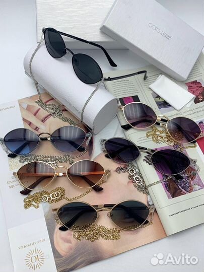 Солнцезащитные очки Jimmy Choo малиновые