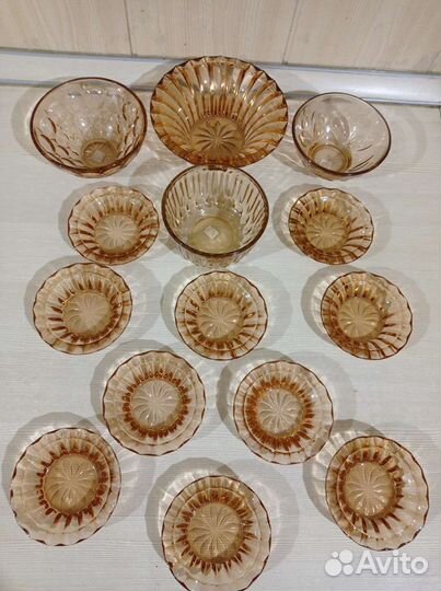 Цветное стекло,набор для варенья