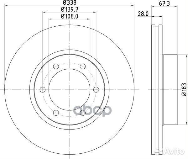 Диск тормозной перед ND1045K nisshinbo