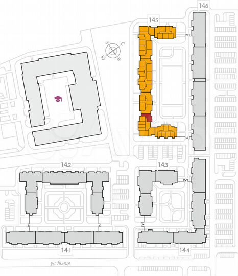 3-к. квартира, 75,6 м², 1/8 эт.