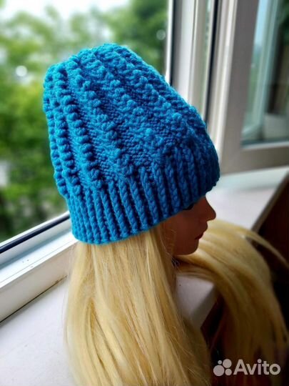 Шапка женская вязаная ручная работа