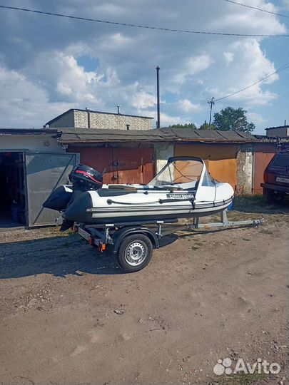 Лодка+мотор 9.9+прицеп мзса