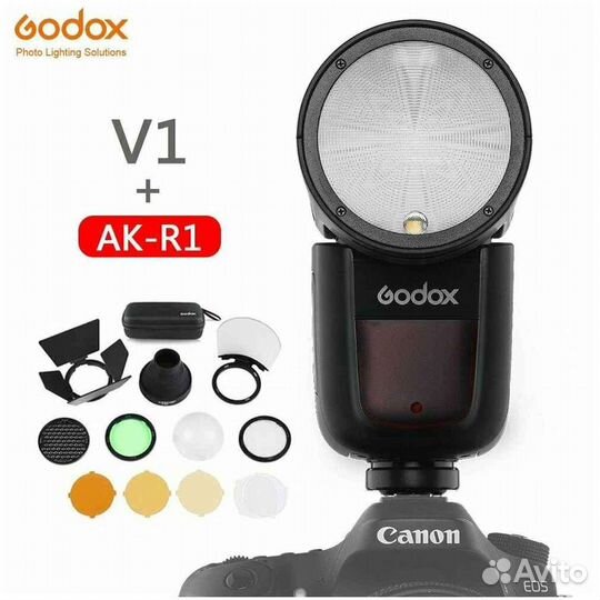 Godox V1 + насадки Ak-R1 комплект