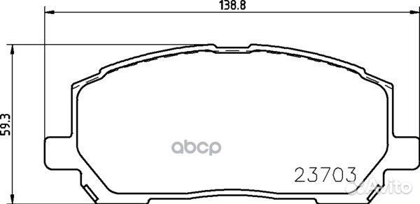 Колодки тормозные дисковые перед (PF-1457)