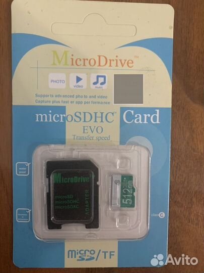 Карта памяти MicroSD, 512 Gb, Class 10