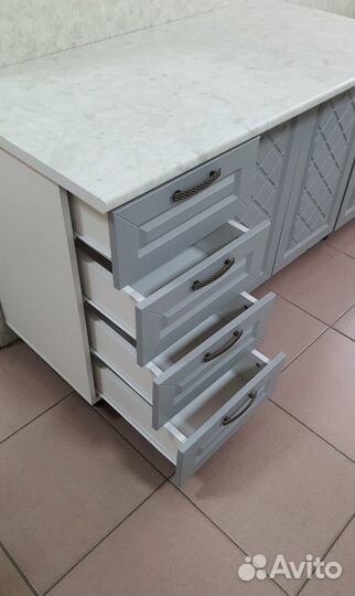 Кухня Агава Белая/Антрацит 2 метра (новая)