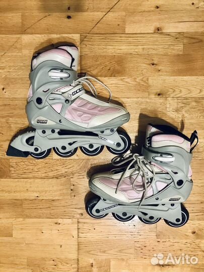 Ролики с защитой и рюкзаком р-р 39