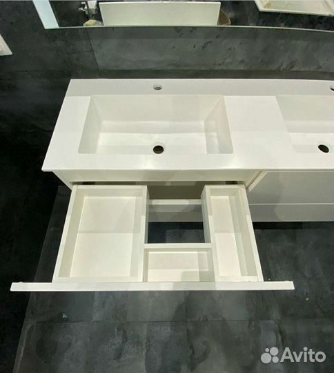 Столешница для ванной из искусственного камня